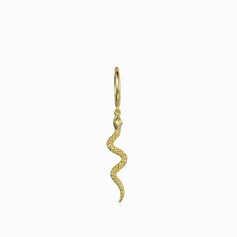 PIERCING ARO SERPIENTE PLATA CHAPADA EN ORO
