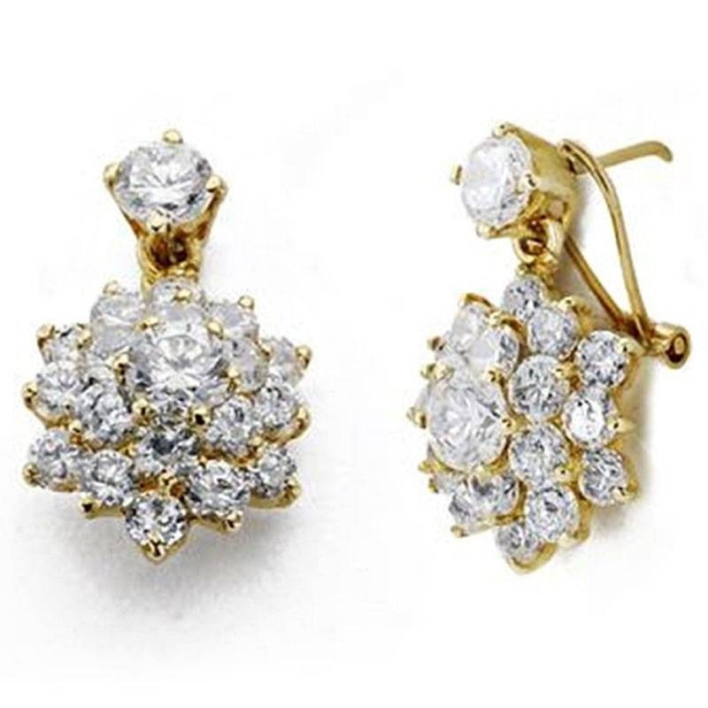 Pendientes 18k circonita 20mm.