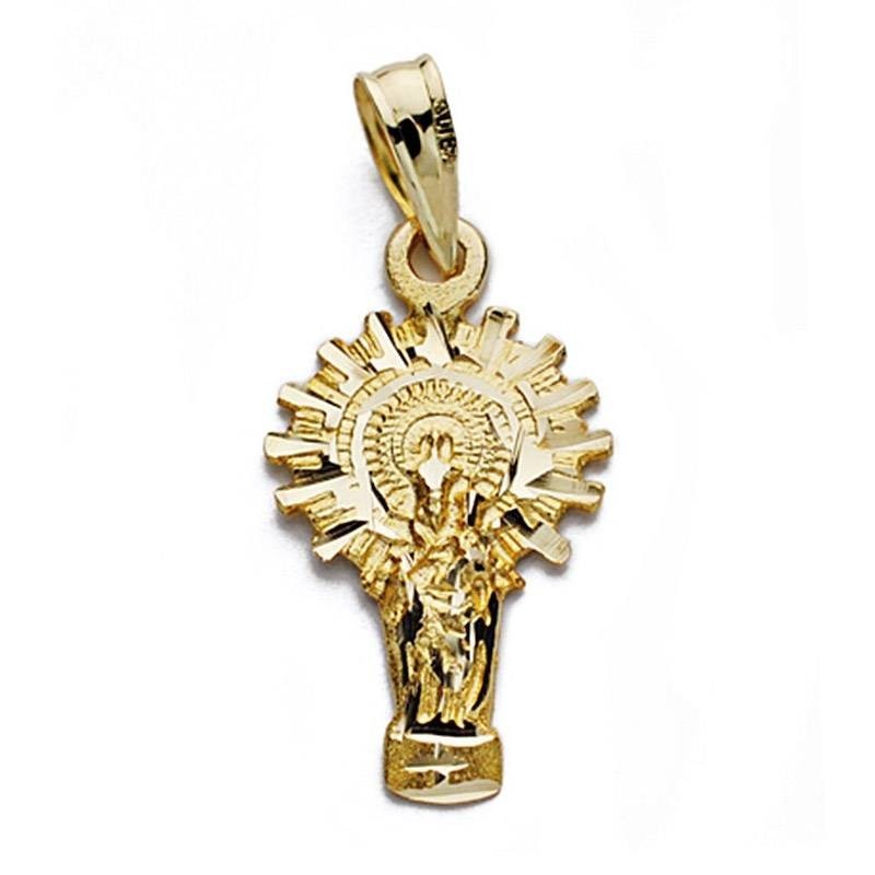 Medalla oro 18 K Virgen del Pilar silueta