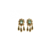 PENDIENTES DE ORO AGUA MARINA 18 K