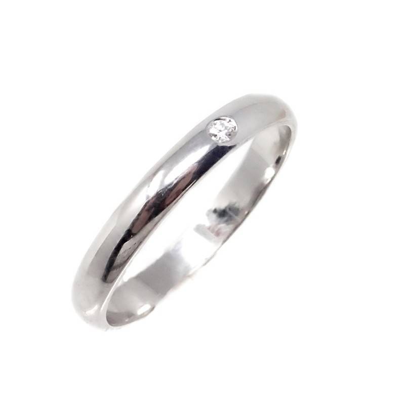 Alianza oro blanco 18k brillante