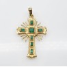 Colgante de esmeralda Cruz Oro 18K (4.7gr)