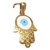 Colgante Mujer de Oro 18K Mano de Fátima con Ojo Turco