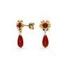 Pendientes niña y mujer de Oro 18K con coral rojo