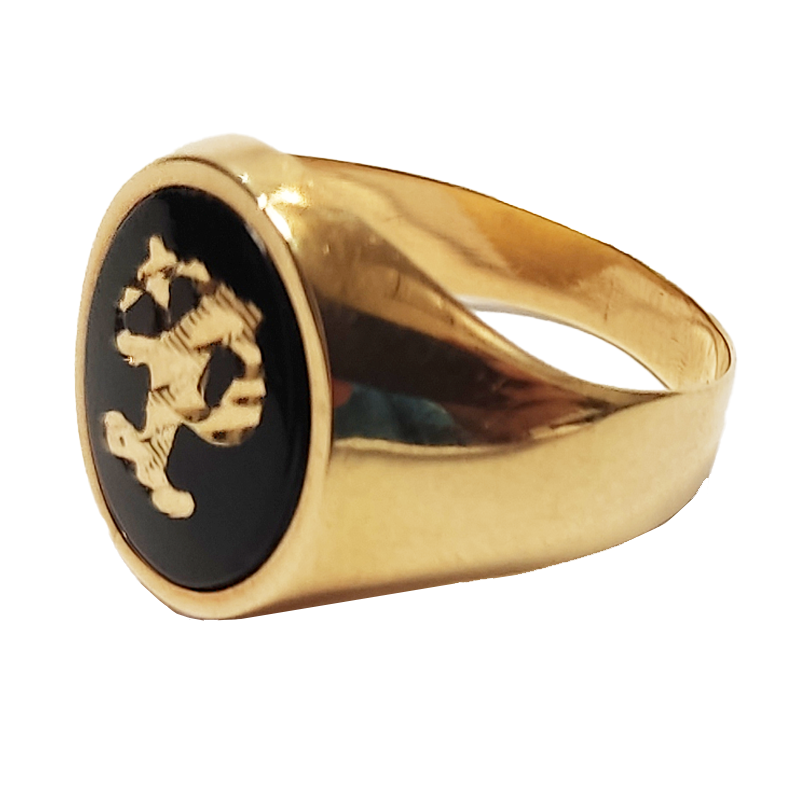 Anillos sello de Oro 18K mujer personalizables con inicial