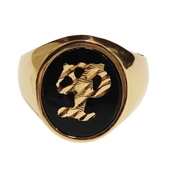 Anillos sello de Oro 18K mujer personalizables con inicial