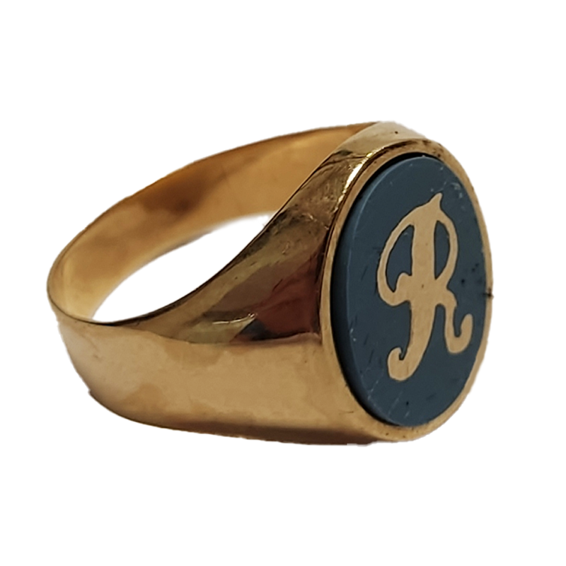 Anillos sello de Oro 18K mujer personalizables con inicial