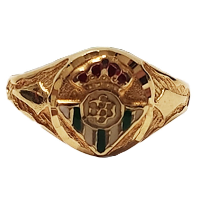 Anillo sello de Oro 18K escudo Real Betis Balompié