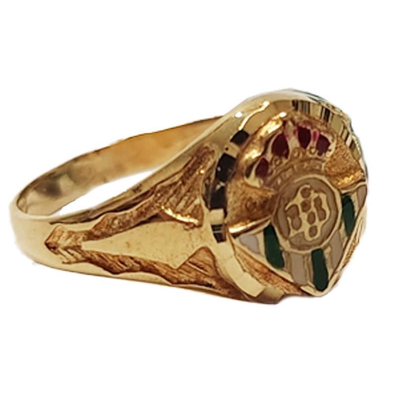 Anillo sello de Oro 18K escudo Real Betis Balompié