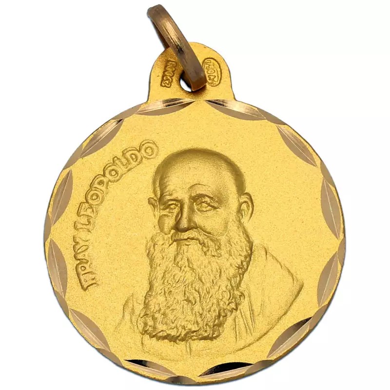 Medalla Fray Leopoldo En Oro 18k