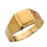Sello Oro 18k tallado Cuadrado