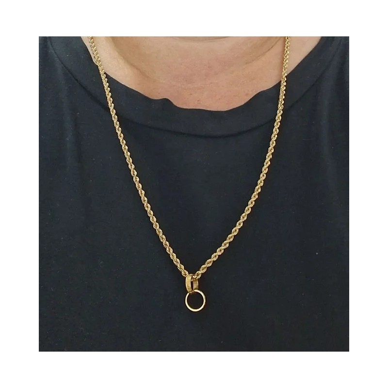 Colgante alianzas Oro 18K para señora