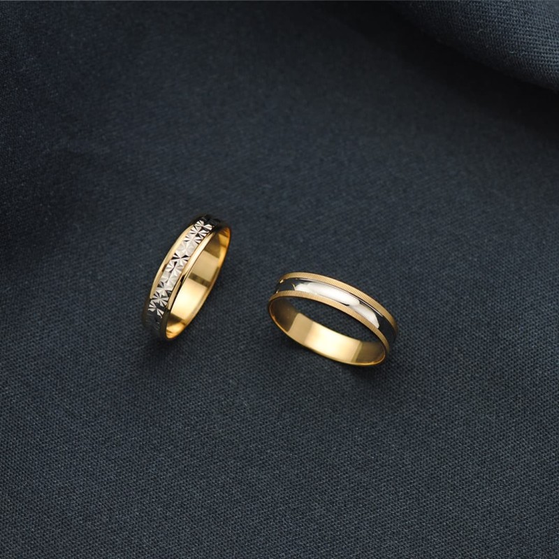 Alianza de Oro 18K Bicolor