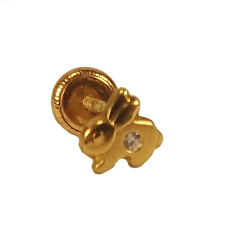 Pendientes de Conejo en Oro 18K (0,5g)
