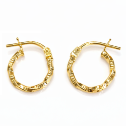 Aros mujer de Oro 18K clásicos con brillo