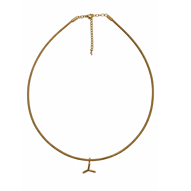 Collar en tono dorado