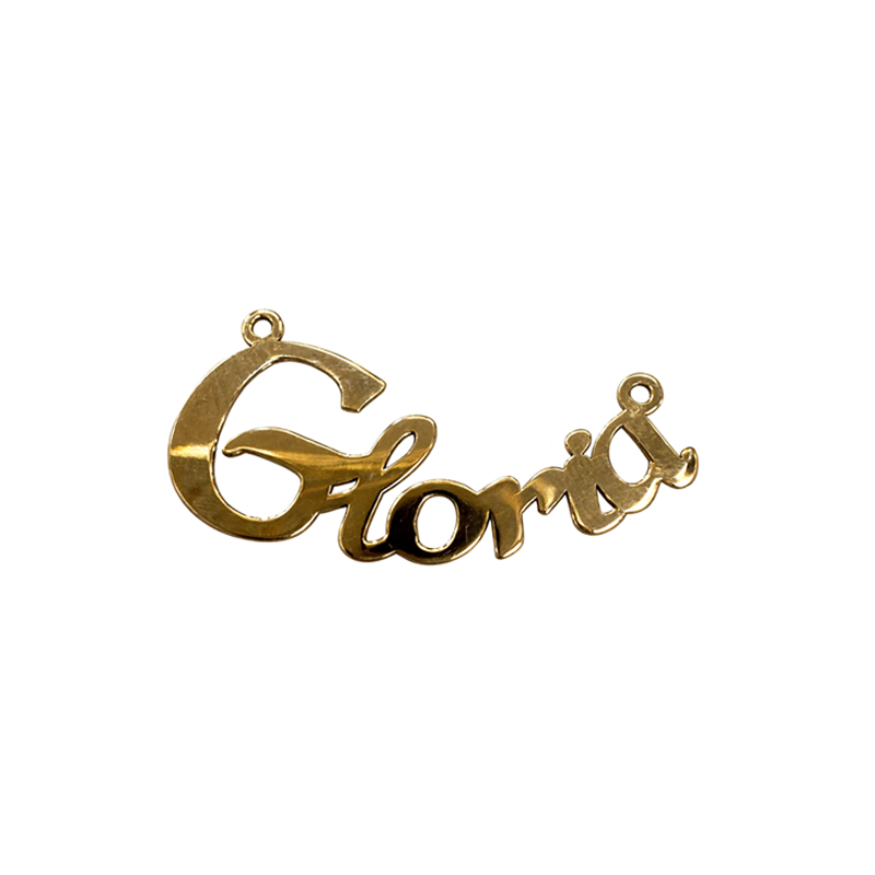 Colgante de Oro 18K personalizado "Gloria"